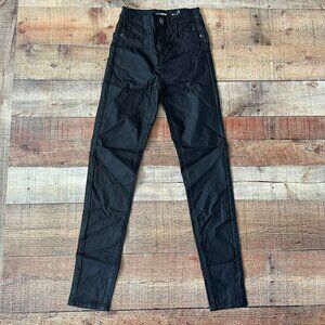 Fashion Nova Womens Black Coated With Love Skinny Pants High-Waisted Jeans Sz 5